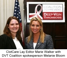 Marie Walker & Melanie Bloom at DVT Coalition Meeting