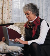 Image of woman using her computer